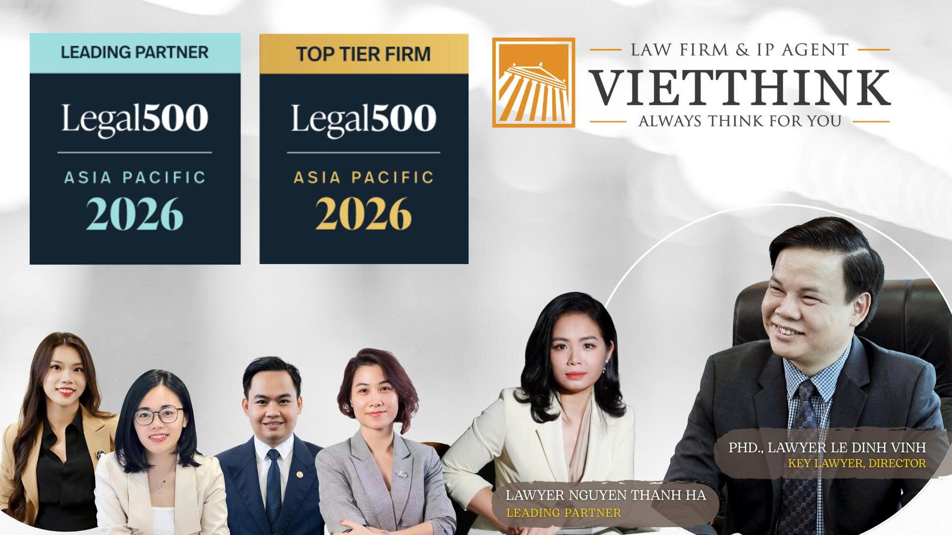 Legal 500: Vietthink tiếp tục khẳng định vị thế hàng đầu trong lĩnh vực Dự án & Năng lượng